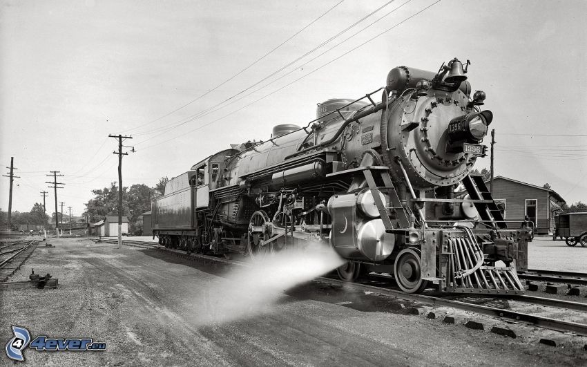 locomotora de vapor, tren de vapor