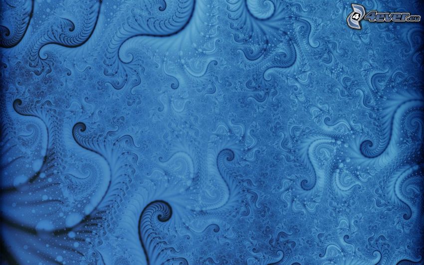 fond bleu, fractal