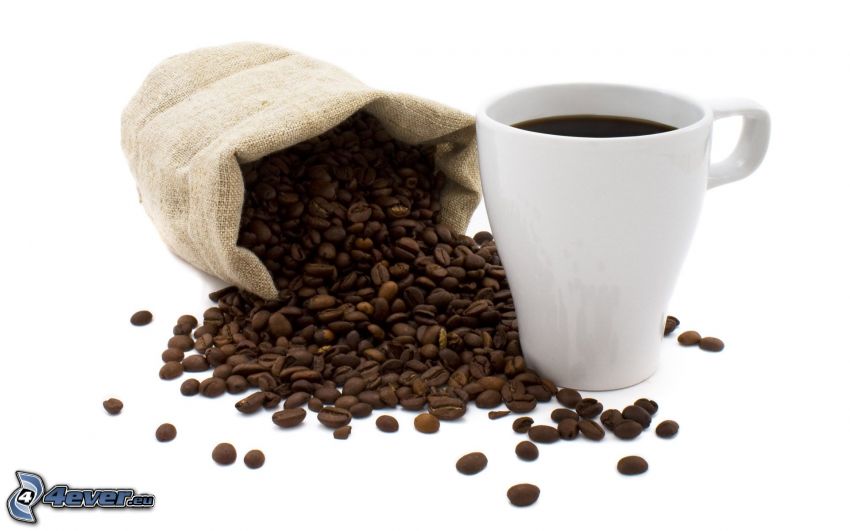 café en grains, tasse de café