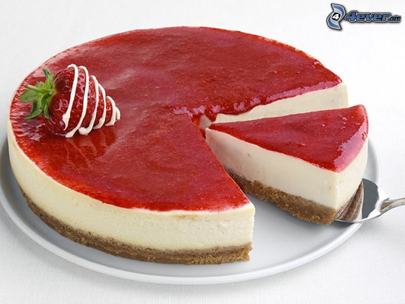 cheesecake, fraise