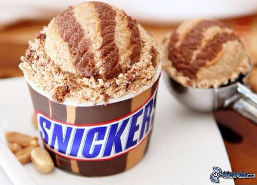 crème glacée, Snickers