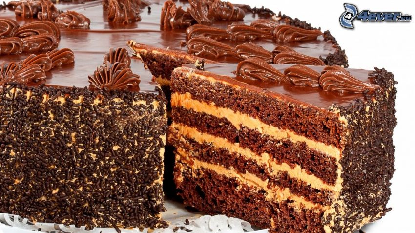 gâteau, chocolat