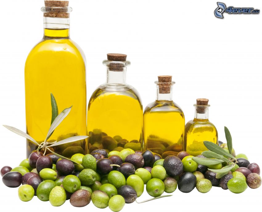 huile d'olive, olives