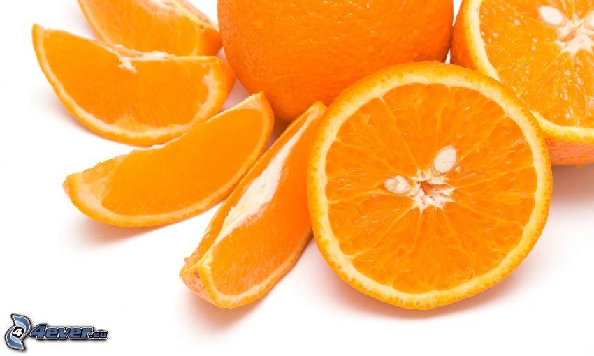 les oranges en tranches