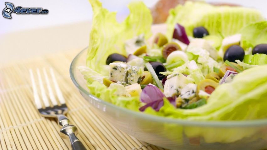 salade, olives