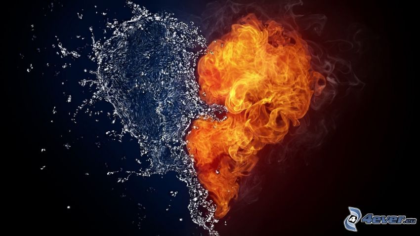 cœur, le feu et l'eau