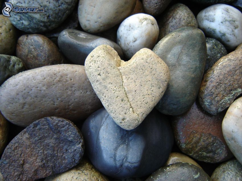 cœur de pierre, rochers, pierres