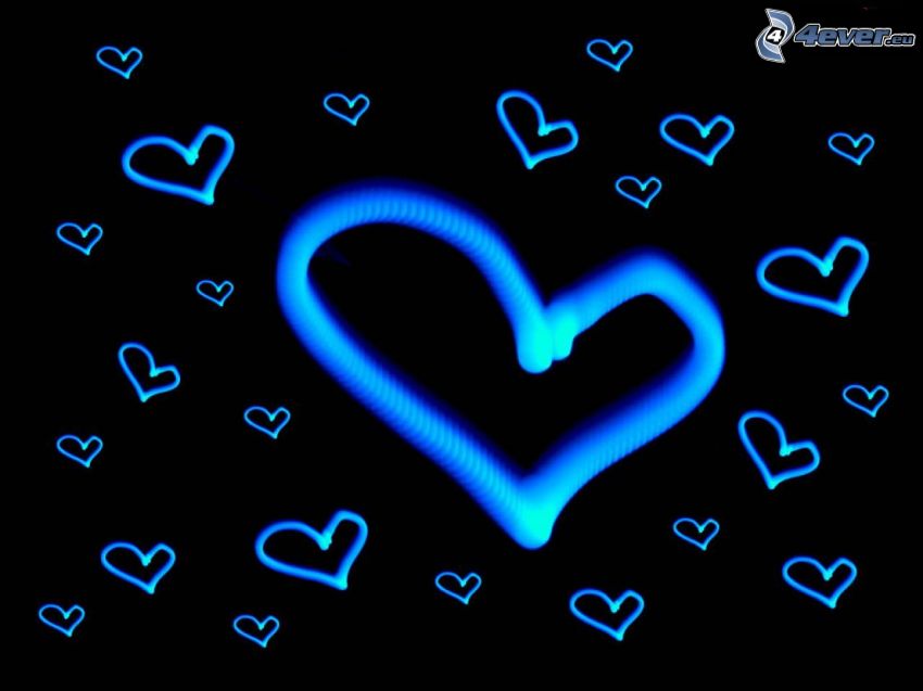 cœurs bleus
