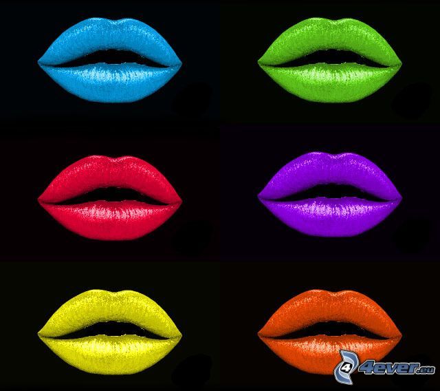 les lèvres de couleur