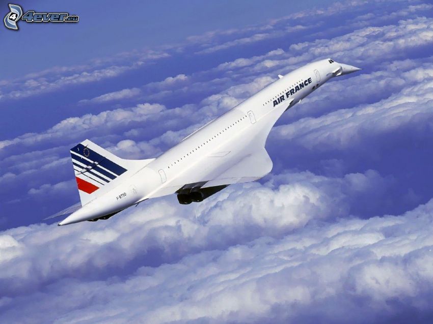 Concorde, Air France, nuages