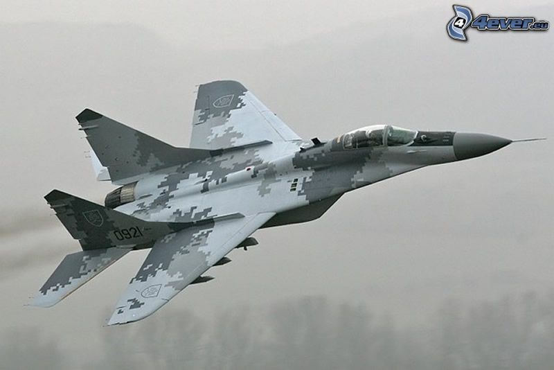 MiG-29, camouflage, avion de chasse