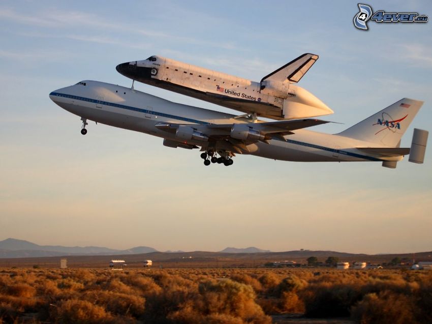 transport de la navette spatiale, navette spatiale Atlantis, Boeing 747, NASA