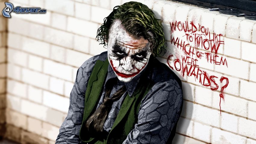 Joker, mur, text
