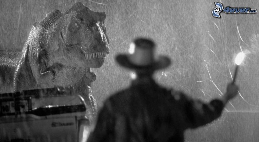 Jurassic Park, noir et blanc