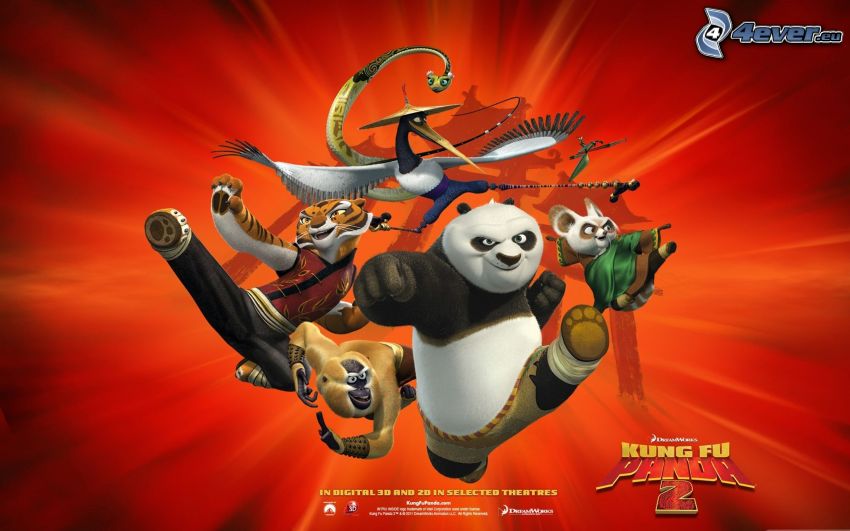 Kung Fu Panda 2, affiche, cinéma, guerriers