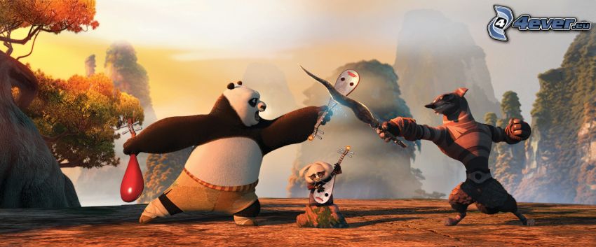 Kung Fu Panda 2, Panda Po, bataille