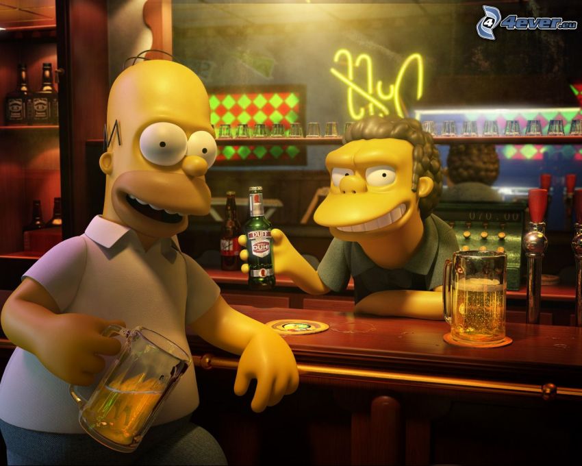 Les Simpsons, bar, personnages