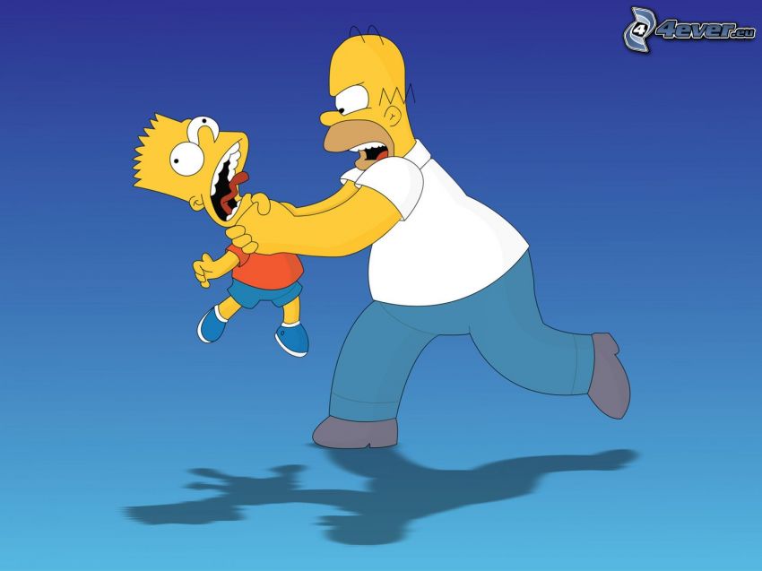 Les Simpsons, Homer Simpson, Bart Simpson, étouffement