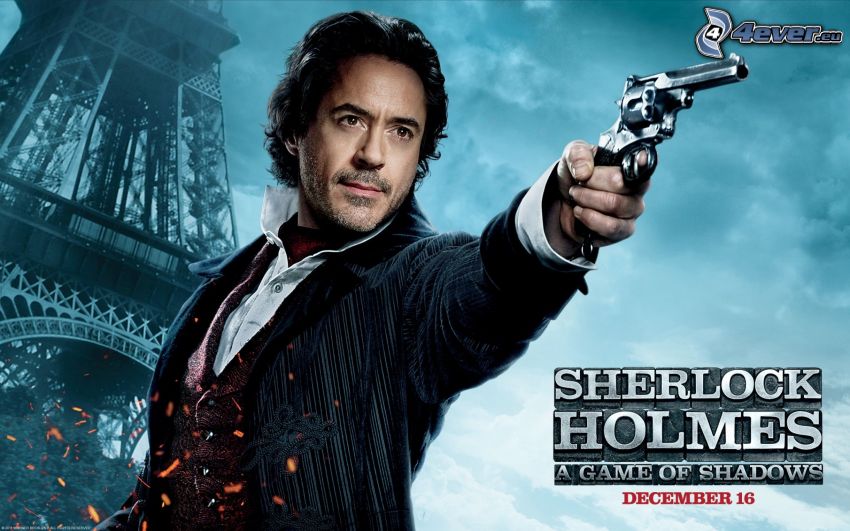 Sherlock Holmes, homme avec un fusil, Tour Eiffel