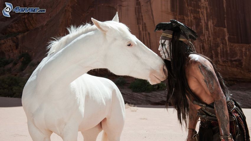 The Lone Ranger, cheval blanc, Johnny Depp