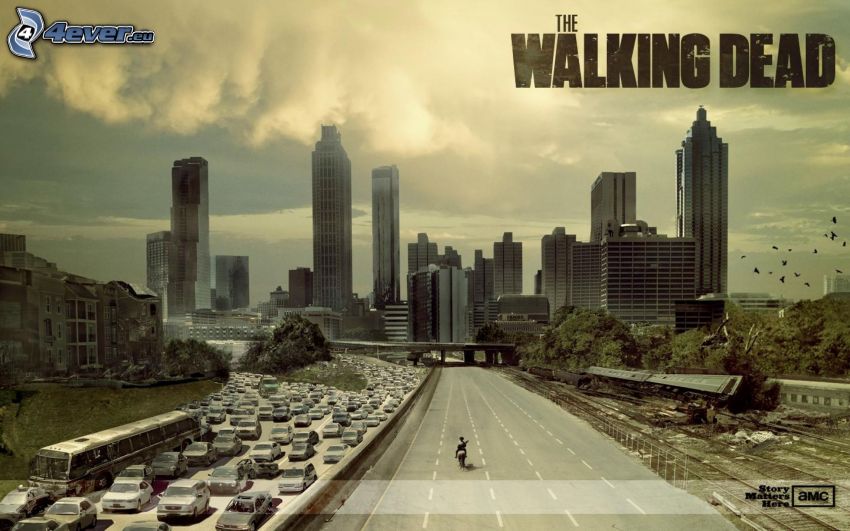 The Walking Dead, autoroute, embouteillage