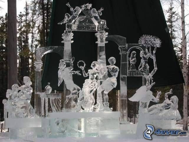 glace, sculptures