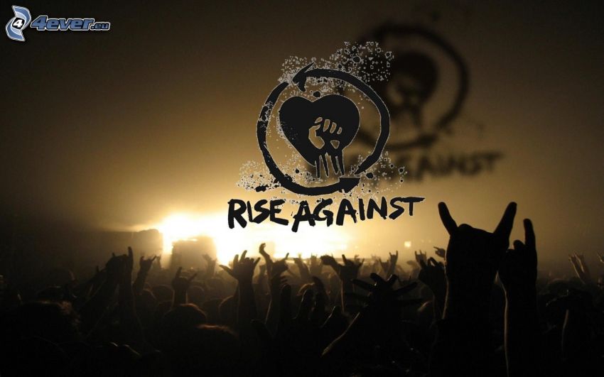 Rise Against, concert, logo