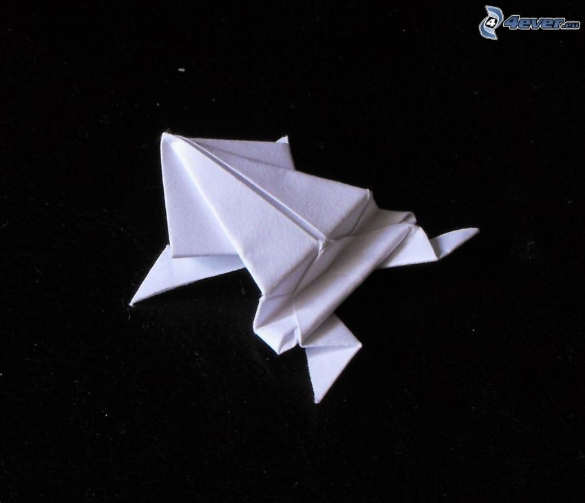 origami, grenouille