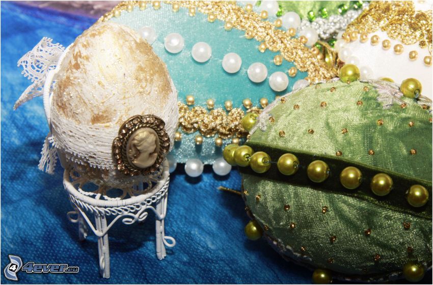 bijoux, les œufs, perles
