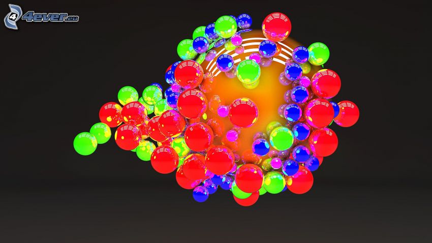 bulles colorées