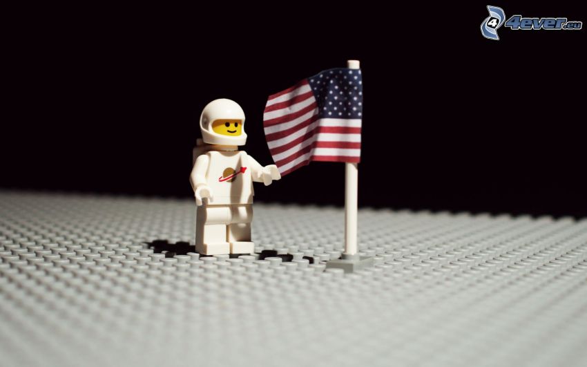 caractère, Lego, Drapeau américain