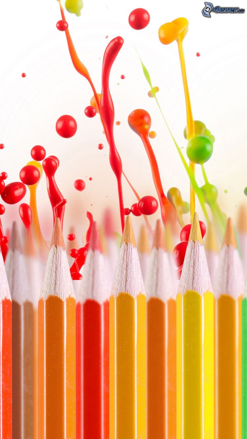 crayons colorés, couleurs