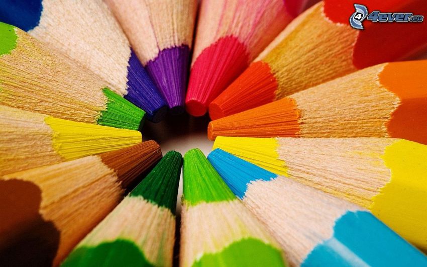 crayons de couleur, crayons colorés