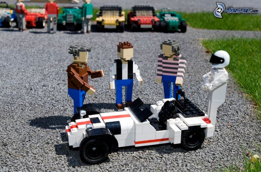 figurines, Lego, voiture