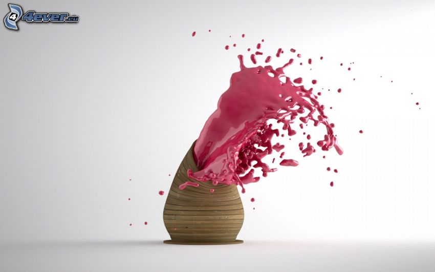 vase, couleur de peinture rose