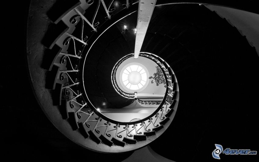 escalier historique, escaliers tordus