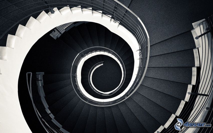 escaliers tordus, spirale