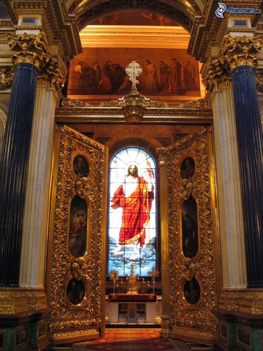 Cathédrale Saint-Isaac de Saint-Pétersbourg, Jésus, fenêtre