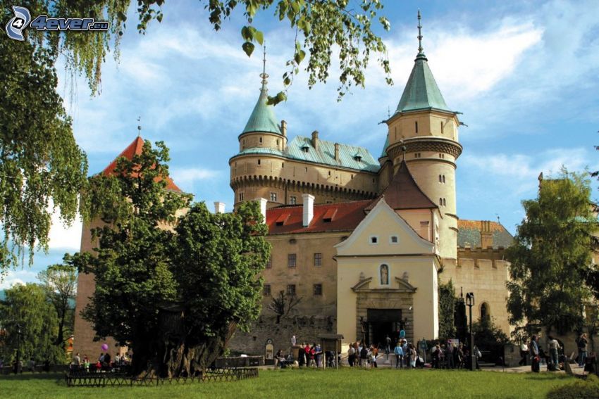 château de Bojnice, touristes