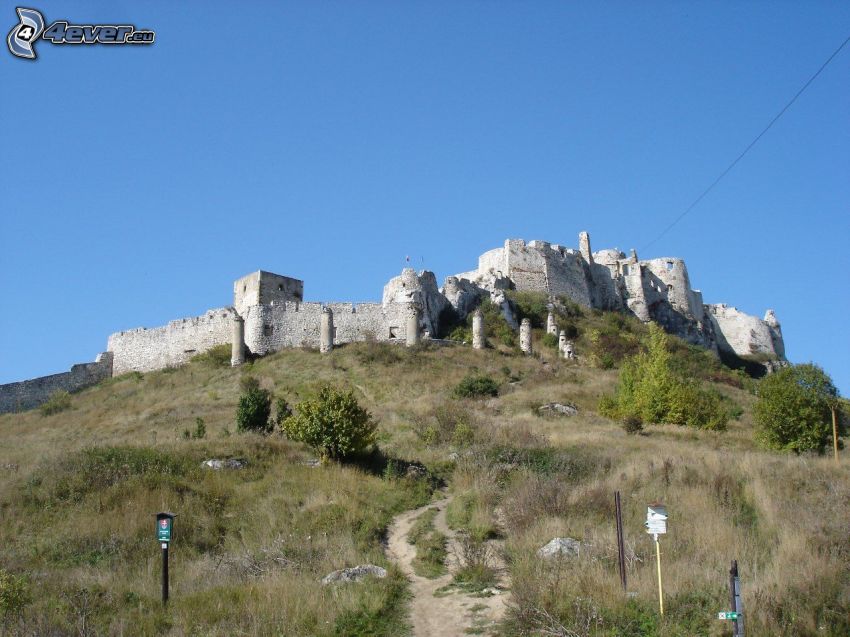Château de Spiš, Slovaquie, colline