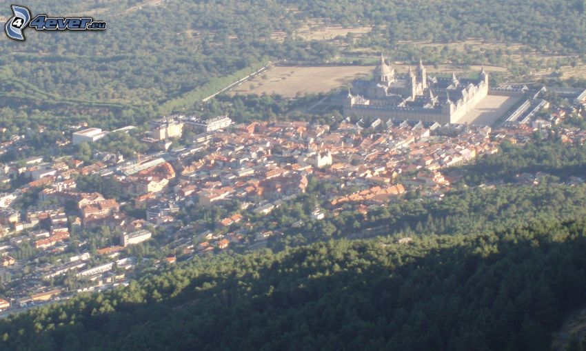 El Escorial, village, forêt