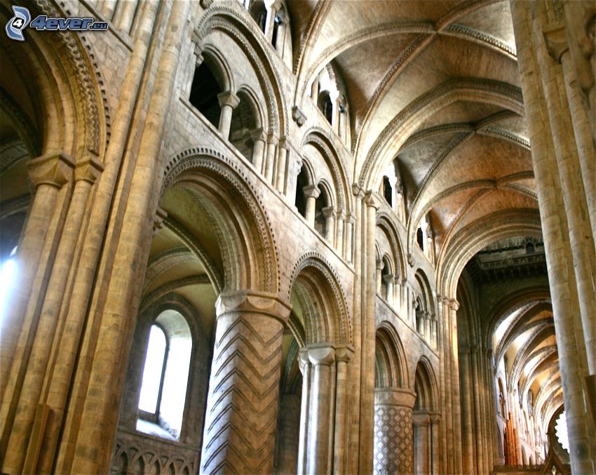 La cathédrale de Durham, intérieur, voûte