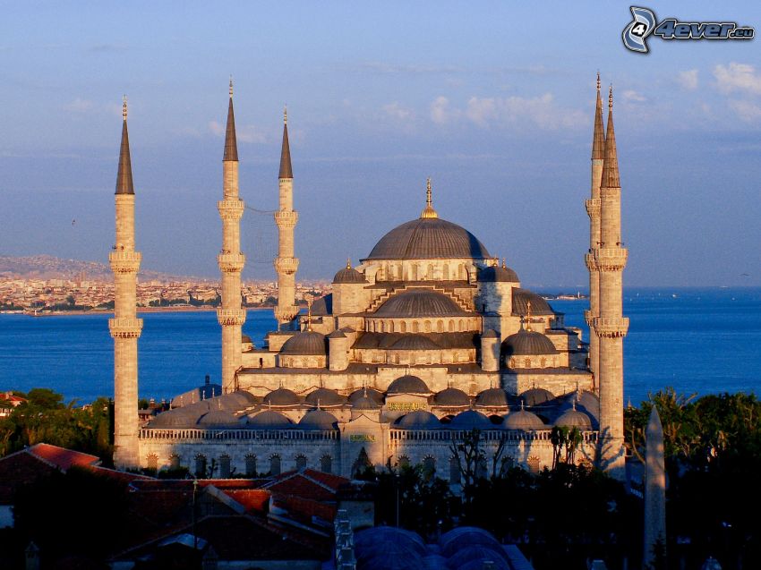 La Mosquée bleue, Hagia Sofia, Istanbul, ouvert mer