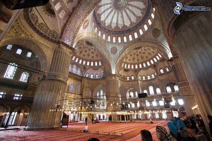 La Mosquée bleue, Hagia Sofia, Istanbul, voûte