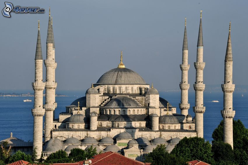 La Mosquée bleue, Hagia Sofia, ouvert mer