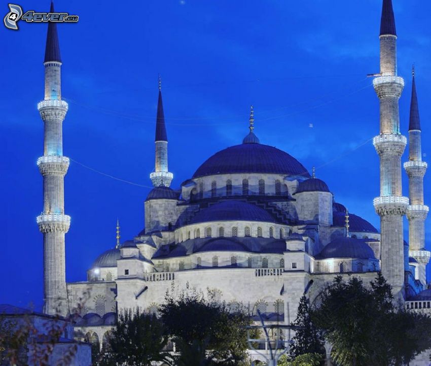 La Mosquée bleue, Hagia Sofia, soirée