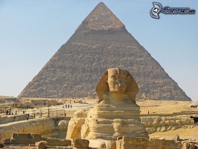Pyramide de Khéphren, le Sphinx, Égypte