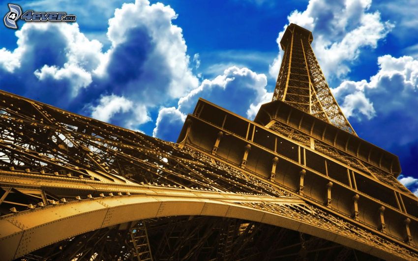 Tour Eiffel, nuages