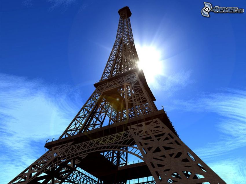 Tour Eiffel, soleil