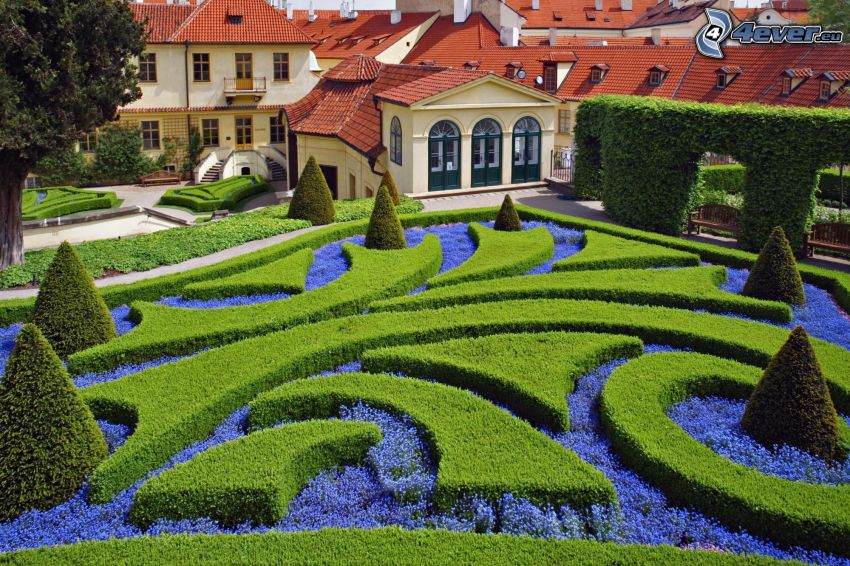 jardin botanique, maisons